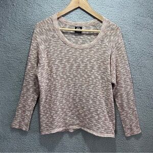 Bobeau Long Sleeve Top Brown And Rose Gold M
